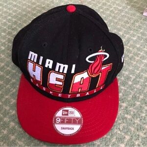 New Era Miami Heat Black and Red Cap